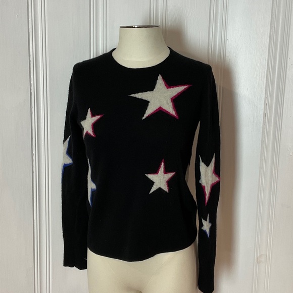 Banana Republic Tops - BANANA REPUBLIC Star Patterned Black Sweater - size Small